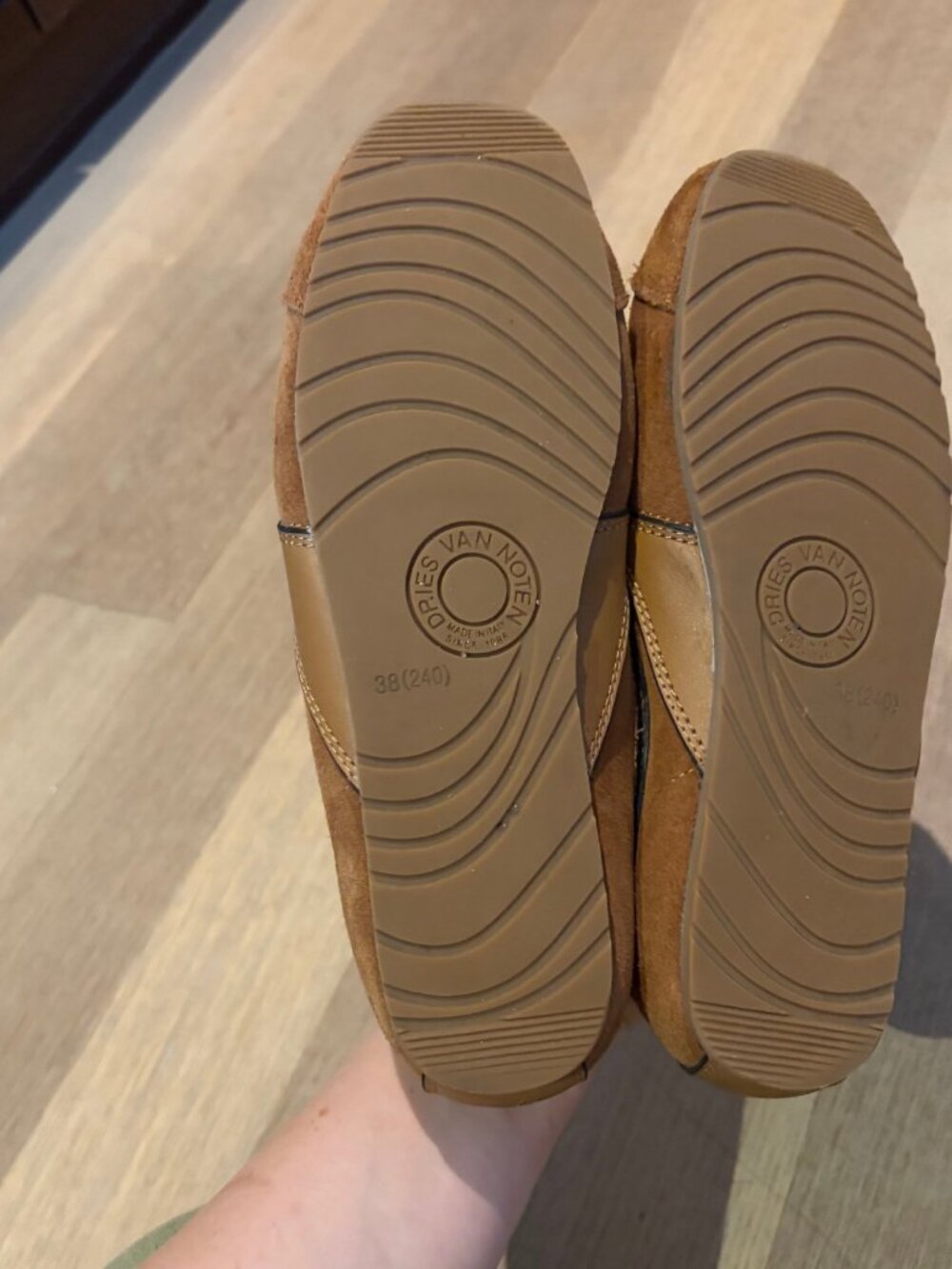 Maison Margiela Tabi Ballerina Flats Tan Leather 38